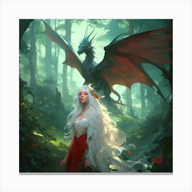 Fairy In The Forest Canvas Print