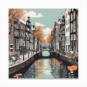 Amsterdam Canal Canvas Print