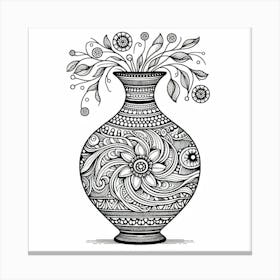 Vase With Flowers Canvas Print