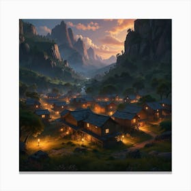 Village In The Mountains 11 Canvas Print