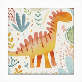 Cute Spinosaurus Dinosaur Watercolour Style 3 Canvas Print