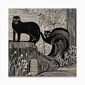 Black Cats Canvas Print
