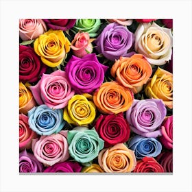 Colorful Roses Background 7 Canvas Print