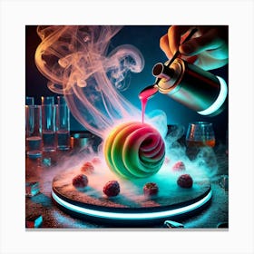 A Sci Fi Inspired Dessert Named Aurora Sphere, F Canvas Print