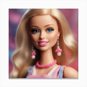 Smiling Barbie Canvas Print
