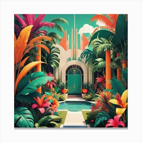 Tropical Garden 1 Canvas Print