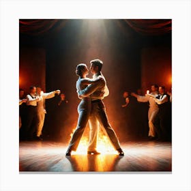 Couple Dancing On Stage Canvas Print