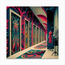 A Striking Illustration Depicting A Surreal Hallwa Z7cqoq2wte2 Nmsv04awma Lgdqe8qjrwifrh T7hnvqw Canvas Print