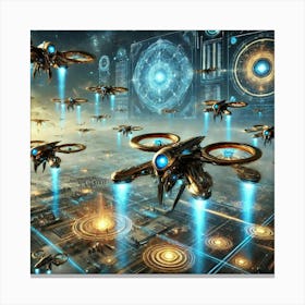 A Stunning Depiction Of Multiversal Drones, Autono Canvas Print