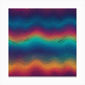 Rainbow Wavy Pattern 1 Canvas Print