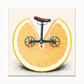 Orange Bicycle 17 Canvas Print