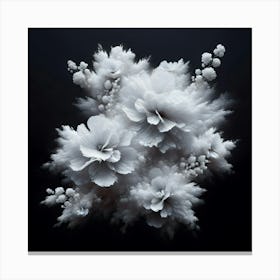 White Flowers 1 Canvas Print