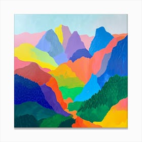 Colourful Abstract Triglav National Park Slovenia 4 Canvas Print