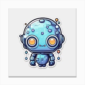 Robot Sticker 5 Canvas Print