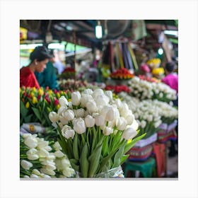 Stockcake Bustling Flower Market 1718939237 2 Canvas Print