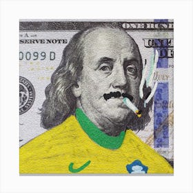 Brazil One Dollar Bill Canvas Print