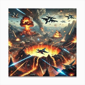 Lava Air Battle Canvas Print