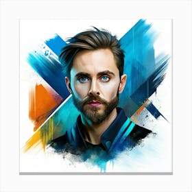 Man With Blue Eyes Canvas Print