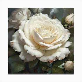 White Roses Canvas Print