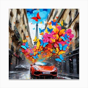 Butterflies In Paris 18 Canvas Print