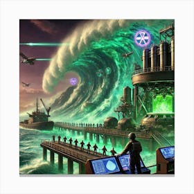 Corrosive Tsunami Launcher Canvas Print