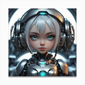 Robot Girl 2 Canvas Print