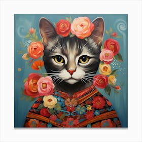 Chinese Cat Canvas Print