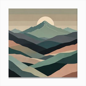 Abstract Mountain Landscape Canvas Print