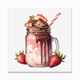 Strawberry Milkshake 3 Canvas Print