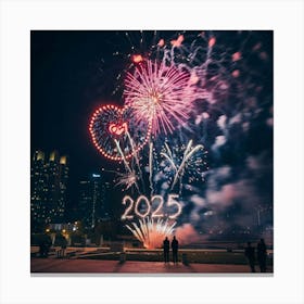 A Photo Of Fireworks Exploding In The Sk Xuwxfpvsqoqzom6dcrvbww Ln4pms1ss5ihs1c7b7d79q Canvas Print