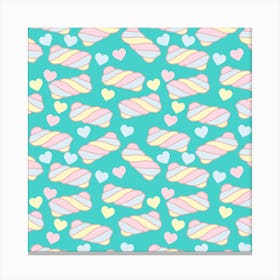 Candy Hearts Canvas Print
