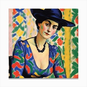 Woman In A Hat 8 Canvas Print