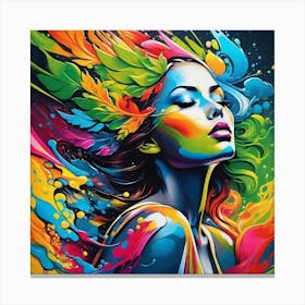 Colorful Woman 2 Canvas Print