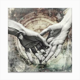 Hands Surreal Illustration Art 02 Canvas Print