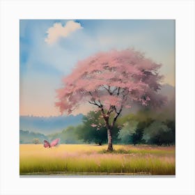 Pink Blossom Tree Canvas Print