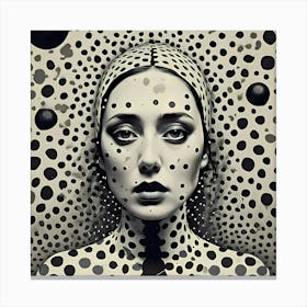 Lady Of Dots Abstract Poster Artwork Canvas Print