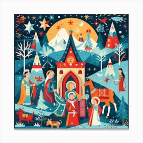 Christmas Nativity Canvas Print