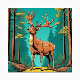 Deer In The Woods 19 Canvas Print