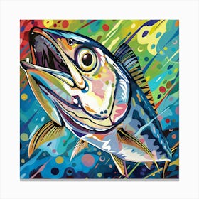 King Mackerel Fish Closeup Canvas Print