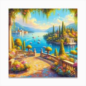 Garden In Como 3 Canvas Print