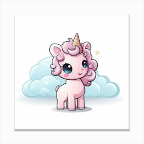 Cute Unicorn 652 Canvas Print