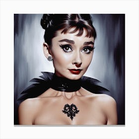 Audrey Hepburn Seductress Canvas Print