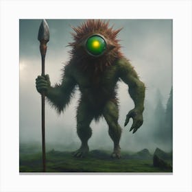 Cyclops with a Spear Canvas Print