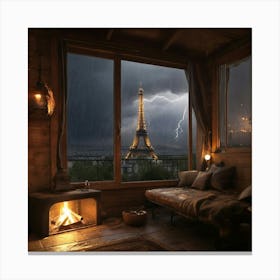 Eiffel Tower view 1 Canvas Print