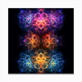 Psychedelic Flowers Canvas Print