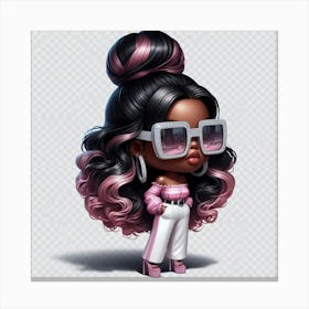 Black Girl In Sunglasses Canvas Print