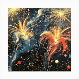 Fireworks In The Sky 2 Canvas Print