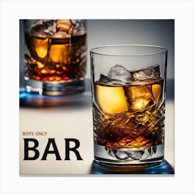 Boys Only Bar Canvas Print