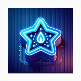 Neon Star 3 Canvas Print