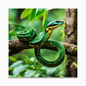 Green Python Canvas Print